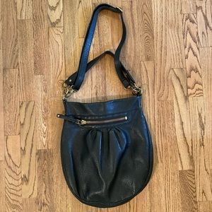 Black leather Roots Olivia bag